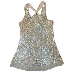 365 Sequins knotted racer back tank M